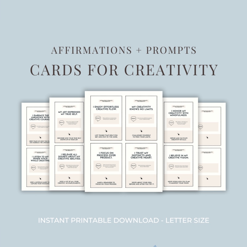 Affirmation & Prompt Cards for Creativity